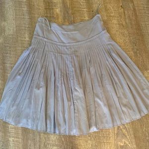 Burberry Grey Silk Pleated Skirt Size 6